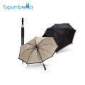 réflecteur parapluie Pongee 190T Long Shaft Automatique Double couches vent résistant fort parapluie golf